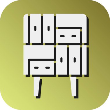 Kişisel ve ticari kullanım için Kitap Rafları Vektör Gradyan Arkaplan Simgesi