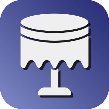 Kişisel ve Ticari Kullanım için Masa Kumaşı Vektörü Kabartma Gradyan Arkaplan Simgesi