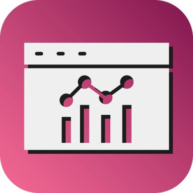 Kişisel ve ticari kullanım için Veri Raporu Vektörü Glyph Gradyan Arkaplan Simgesi