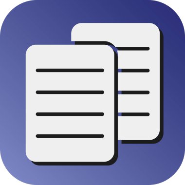 Kişisel ve ticari kullanım için İçerik Kopyalama Vektörü Glyph Gradyan Arkaplan Simgesi