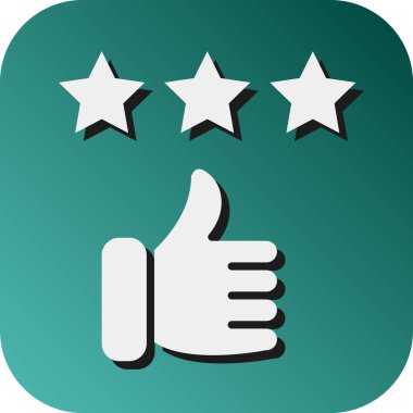 Kişisel ve Ticari Kullanım İçin İyi Geri besleme Vektörü Glyph Gradyan Arkaplan Simgesi