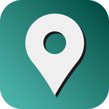 Kişisel ve ticari kullanım için konum Vektörü Glyph Gradyan Arkaplan Simgesi