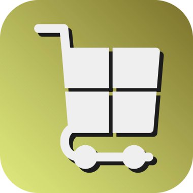Kişisel ve ticari kullanım için Cart Vektörü Glyph Gradyan Arkaplan Simgesi