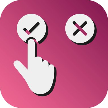 Kişisel ve ticari kullanım için Evet Vektör Gradyan Arkaplan Simgesi Oy Verin