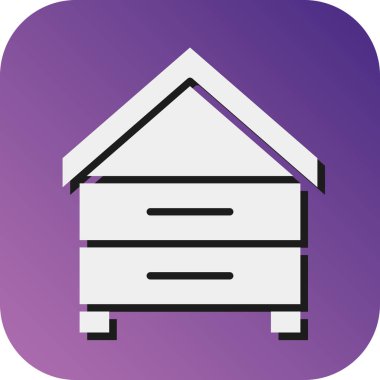 Kişisel ve ticari kullanım için Arı Kovanı Vektörü Glyph Gradyan Arkaplan Simgesi