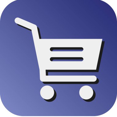 Kişisel ve ticari kullanım için Cart Vektörü Glyph Gradyan Arkaplan Simgesi