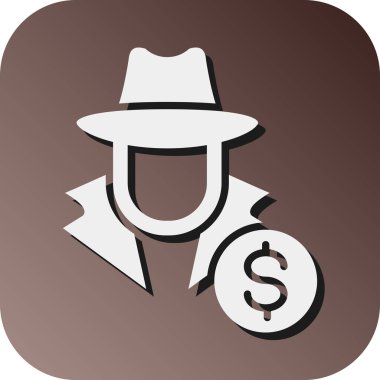 Kişisel ve Ticari Kullanım İçin Dolandırıcılık Vektörü Glyph Gradyan Arkaplan Simgesi