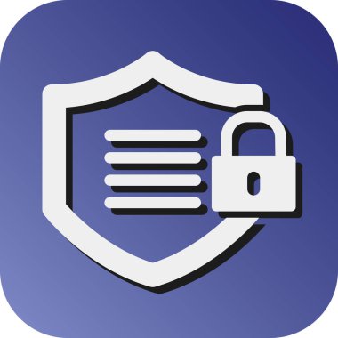 Kişisel ve ticari kullanım için Sheild Vektör Gradyan Arkaplan Simgesi