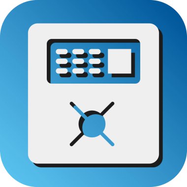 Kişisel ve Ticari Kullanım İçin Güvenlik Kutusu Vektörü Glyph Gradyan Arkaplan Simgesi