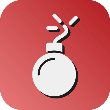 Kişisel ve ticari kullanım için Bomba Vektörü Glyph Gradyan Arkaplan Simgesi