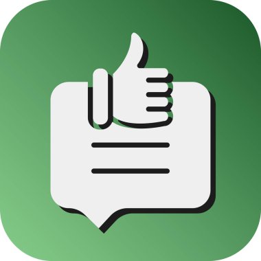 Kişisel ve Ticari Kullanım İçin Pozitif Gözden Geçirme Vektörü Gradyan Arkaplan Simgesi