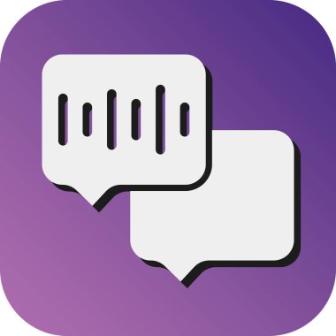 Kişisel ve ticari kullanım için Ses İleti Vektörü Glyph Gradyan Arkaplan Simgesi