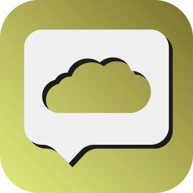 Kişisel ve ticari kullanım için Bulut Mesajlaşması Vektörü Gradyan Arkaplan Simgesi