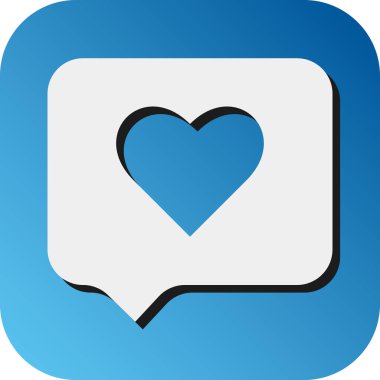 Kişisel ve ticari kullanım için Aşk Mesajı Vektörü Glyph Gradyan Arkaplan Simgesi