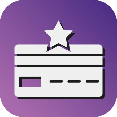 Kişisel ve Ticari Kullanım İçin Sadakat Kart Vektörü Gradyan Arkaplan Simgesi