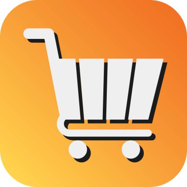 Kişisel ve ticari kullanım için Cart Vektörü Glyph Gradyan Arkaplan Simgesi