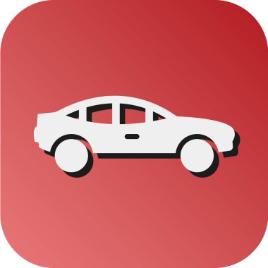 Kişisel ve ticari kullanım için Sedan Vektör Glyph Gradyan Arkaplan Simgesi