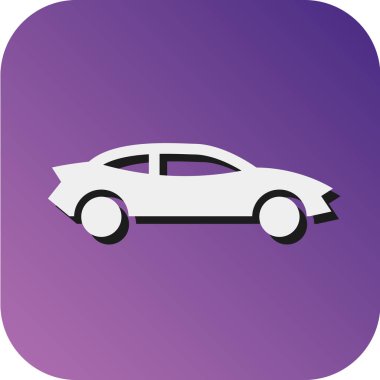 Kişisel ve ticari kullanım için spor araba vektörü Glyph Gradyan Arkaplan Simgesi