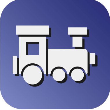 Kişisel ve ticari kullanım için Tren Vektörü Glyph Gradyan Arkaplan Simgesi