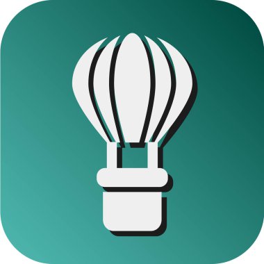 Kişisel ve ticari kullanım için Sıcak Hava Balonu Vektör Gradyan Arkaplan Simgesi