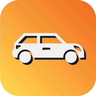 Kişisel ve ticari kullanım için Otomobil Vektörü Glyph Gradyan Arkaplan Simgesi