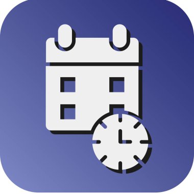 Kişisel ve Ticari Kullanım İçin Zaman Çizelgesi Vektörü Gradyan Arkaplan Simgesi