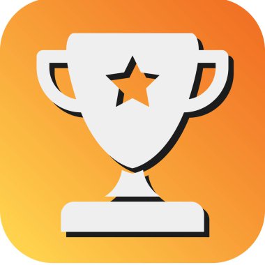 Kişisel ve Ticari Kullanım İçin Ödül Vektörü Glyph Gradyan Arkaplan Simgesi