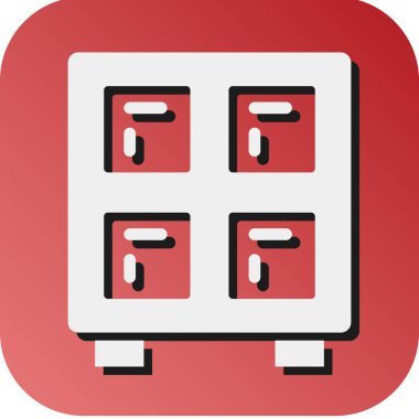 Kişisel ve Ticari Kullanım İçin Dolaplar Vektör Vektörü Gradyan Arkaplan Simgesi