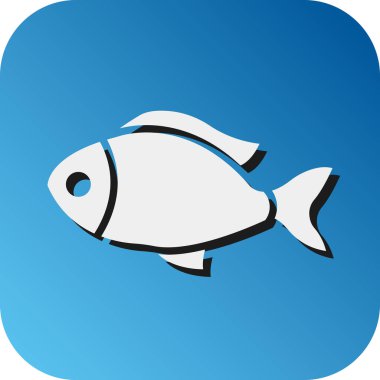 Kişisel ve ticari kullanım için Fish Vector Glyph Gradyan Arkaplan Simgesi