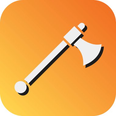 Kişisel ve ticari kullanım için Axe Vektörü Glyph Gradyan Arkaplan Simgesi