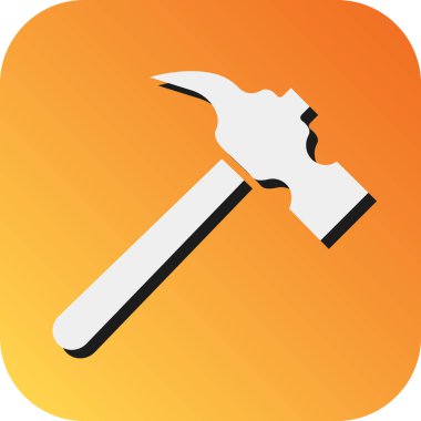 Kişisel ve ticari kullanım için Çekiç Vektörü Glyph Gradyan Arkaplan Simgesi