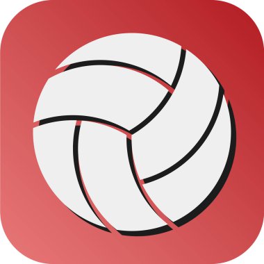 Kişisel ve ticari kullanım için Voleybol Vektörü Glyph Gradyan Arkaplan Simgesi