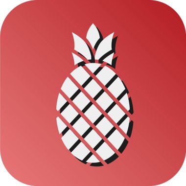 Kişisel ve Ticari Kullanım İçin Ananas Vektörü Glyph Gradyan Arkaplan Simgesi