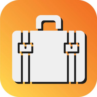 Kişisel ve Ticari Kullanım İçin Bavul Vektörü Glyph Gradyan Arkaplan Simgesi