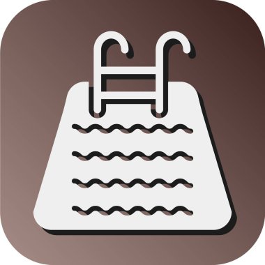 Kişisel ve Ticari Kullanım İçin Yüzme Havuzu Vektörü Gradyan Arkaplan Simgesi