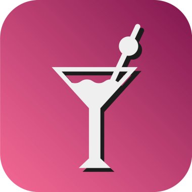 Kişisel ve Ticari Kullanım İçin Kokteyl Vektörü Gradyan Arkaplan Simgesi