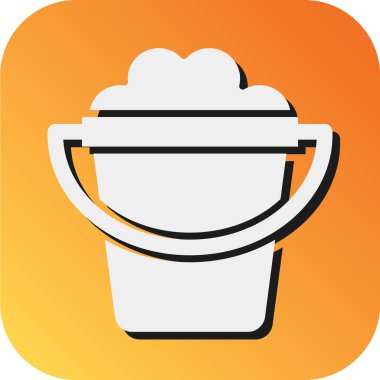 Kişisel ve Ticari Kullanım için Kum Kovası Vektörü Gradyan Arkaplan Simgesi