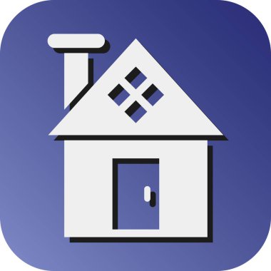 Kişisel ve Ticari Kullanım İçin Ev Vektörü Glyph Gradyan Arkaplan Simgesi