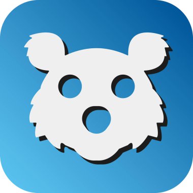 Kişisel ve ticari kullanım için Kutup Ayısı Vektör Gradyan Arkaplan Simgesi