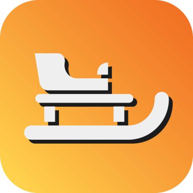 Kişisel ve Ticari Kullanım İçin Kızak Vektörü Glyph Gradyan Arkaplan Simgesi