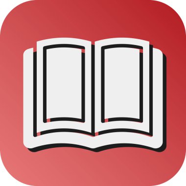 Kişisel ve ticari kullanım için Kitap Vektörü Gradyan Arkaplan Simgesi Aç