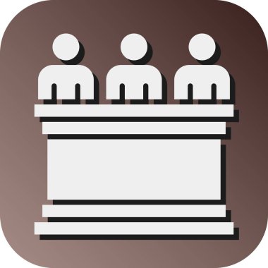 Kişisel ve Ticari Kullanım İçin Jüri Vektörü Glyph Gradyan Arkaplan Simgesi