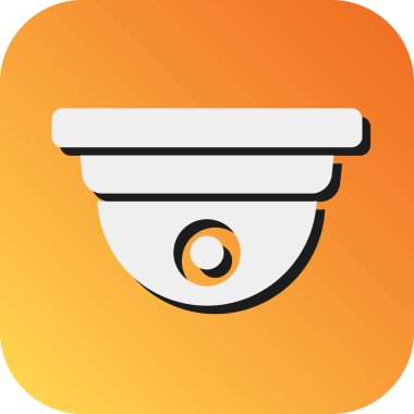 Kişisel ve ticari kullanım için Güvenlik Kamerası Vektörü Glyph Gradyan Arkaplan Simgesi