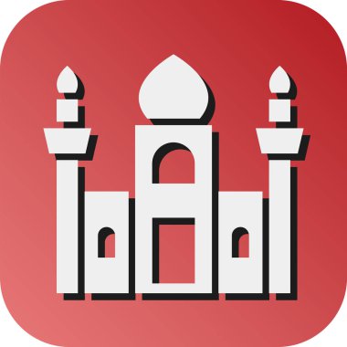 Kişisel ve Ticari Kullanım İçin Cami Vektörü Gradyan Arkaplan Simgesi