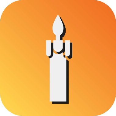 Kişisel ve ticari kullanım için Mum Vektörü Glyph Gradyan Arkaplan Simgesi