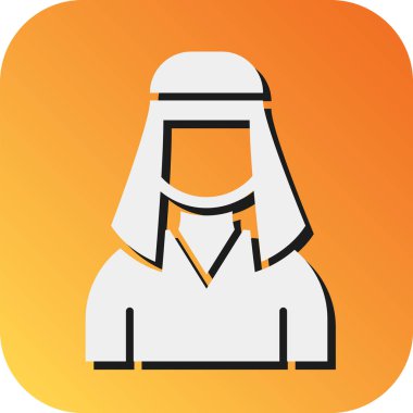 Kişisel ve ticari kullanım için İslami Adam Vektör Gradyan Arkaplan Simgesi