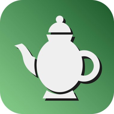 Kişisel ve Ticari Kullanım İçin Çaydanlık Vektörü Glyph Gradyan Arkaplan Simgesi