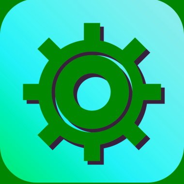 Kişisel ve ticari kullanım için Gear Tekerleği Çizim Vektörü Gradyan Arkaplan Simgesi