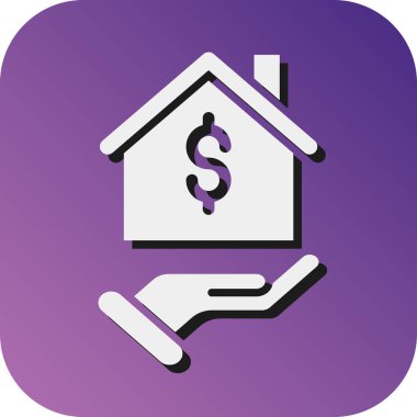 Kişisel ve Ticari Kullanım için Satıcı Vektörü Glyph Gradyan Arkaplan Simgesi