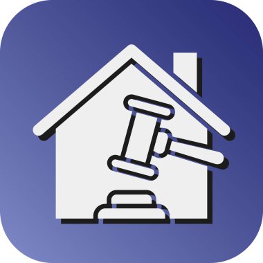 Kişisel ve Ticari Kullanım için Açık Artırma Vektörü Glyph Gradyan Arkaplan Simgesi